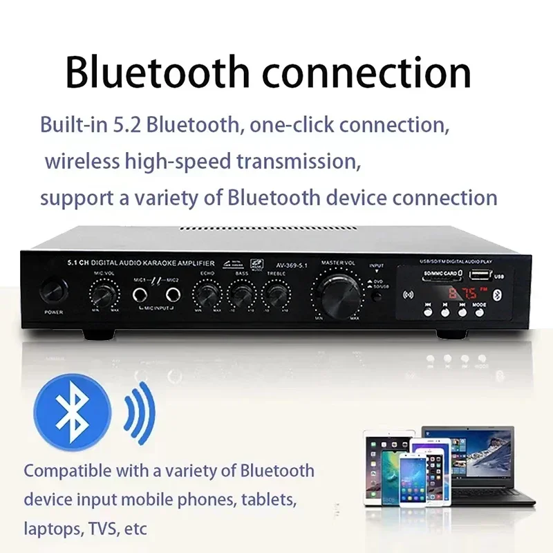 AV-369BT بلوتوث 5.1 مكبر صوت أ - مراجعة Home Cinema Audio System وسعره