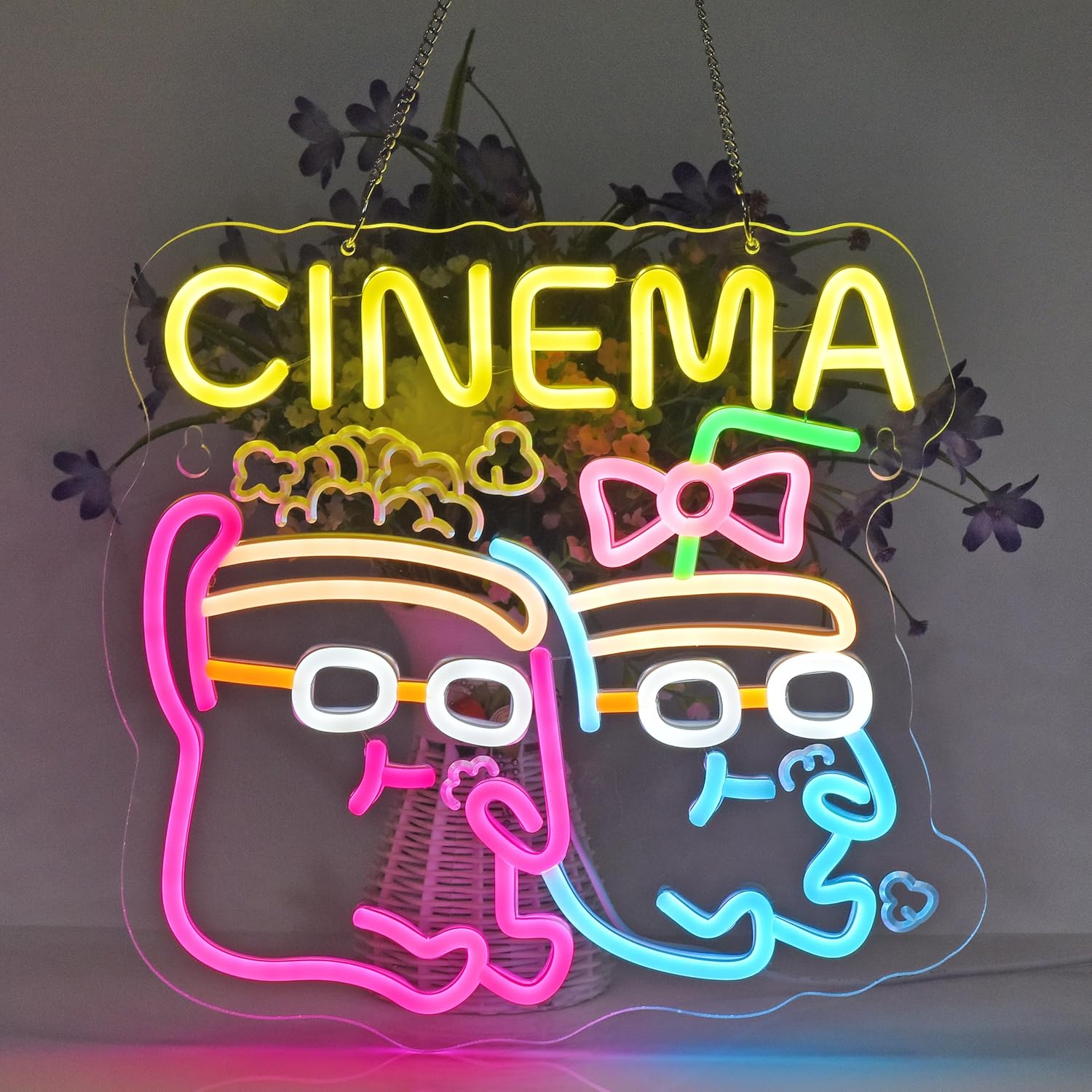 لافتة نيون سينما LED، إضاءة ني - مراجعة Home Cinema Films وسعره