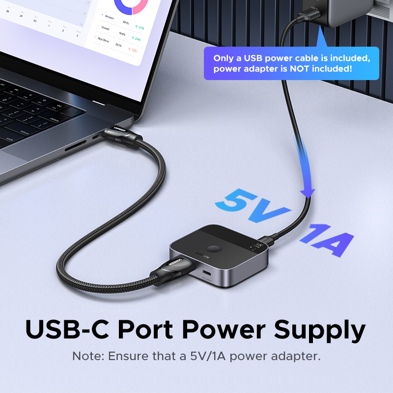 UGREEN HDMI USB C Switch 2 in  - مراجعة Home Cinema Pc وسعره