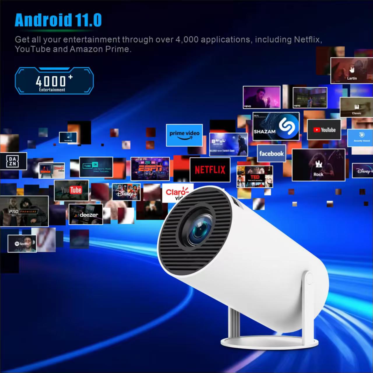 جهاز عرض محمول صغير HY300 بنظا - مراجعة Home Cinema Pc وسعره