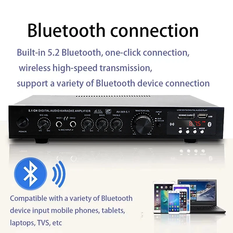 AV-369BT بلوتوث 5.1 مكبر صوت A - مراجعة Home Cinema Audio System وسعره
